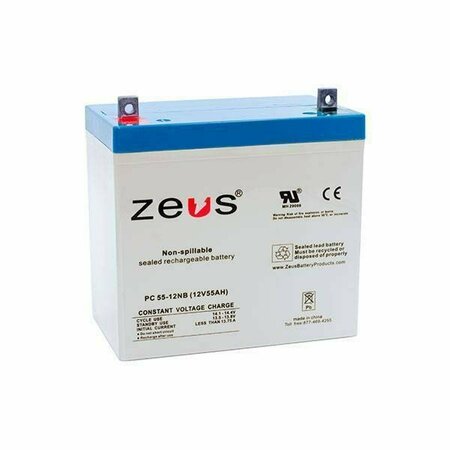 ZEUS BATTERY PRODUCTS 55Ah 12V Nb Sealed Lead Acid Battery PC55-12NB